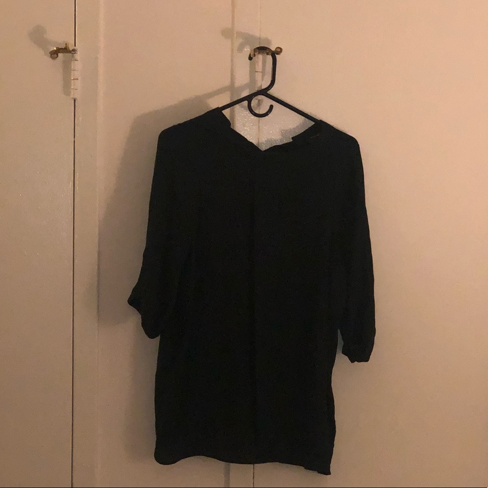 Bottle green long blouse